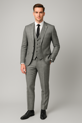 Herren Anzug – Kariert & Dreiteilig, Elegant & Modern