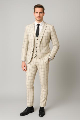 Herren Anzug – Kariert & Dreiteilig, Elegant & Modern