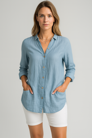 Damen Hemd – Button-Down, Leicht & Zeitlos, Sommerlich & Vielseitig