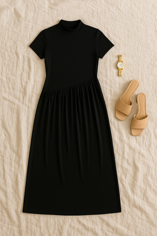 Damen Maxikleid – Asymmetrisch & Elegant, Figurbetont & Sommerlich