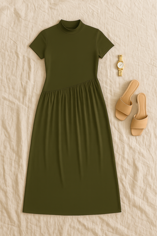 Damen Maxikleid – Asymmetrisch & Elegant, Figurbetont & Sommerlich