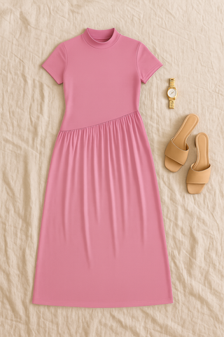 Damen Maxikleid – Asymmetrisch & Elegant, Figurbetont & Sommerlich