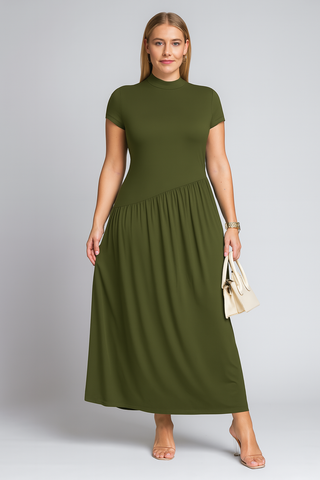 Damen Maxikleid – Asymmetrisch & Elegant, Figurbetont & Sommerlich