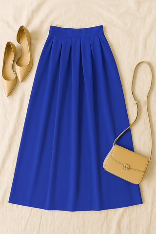 Damen A-Linien-Rock – Elegant & Schlicht, Hohe Taille & Maxi-Länge