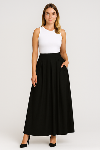 Damen A-Linien-Rock – Elegant & Schlicht, Hohe Taille & Maxi-Länge