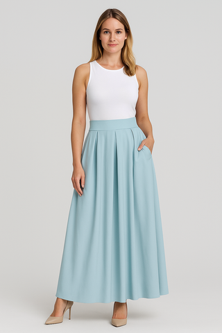 Damen A-Linien-Rock – Elegant & Schlicht, Hohe Taille & Maxi-Länge