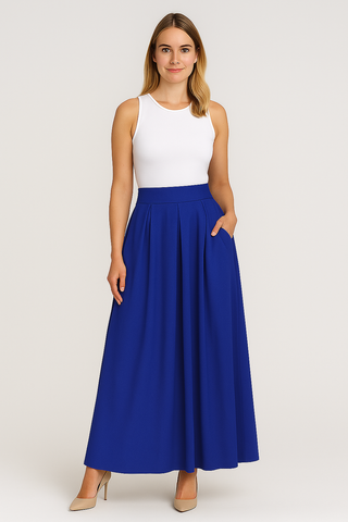 Damen A-Linien-Rock – Elegant & Schlicht, Hohe Taille & Maxi-Länge