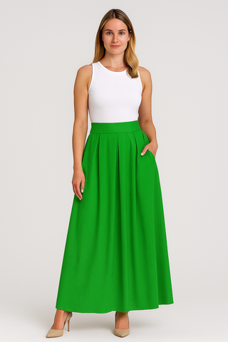 Damen A-Linien-Rock – Elegant & Schlicht, Hohe Taille & Maxi-Länge
