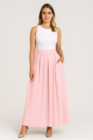 Damen A-Linien-Rock – Elegant & Schlicht, Hohe Taille & Maxi-Länge