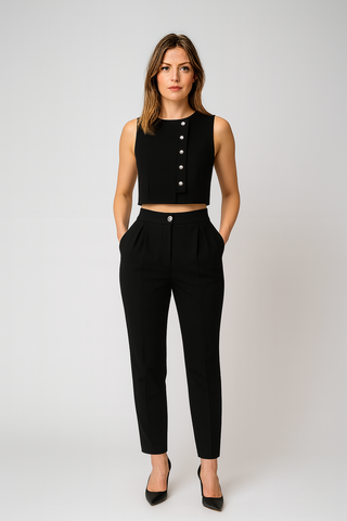 Damen Zweiteiler-Set – Monochromer Look, Elegant & Bequem