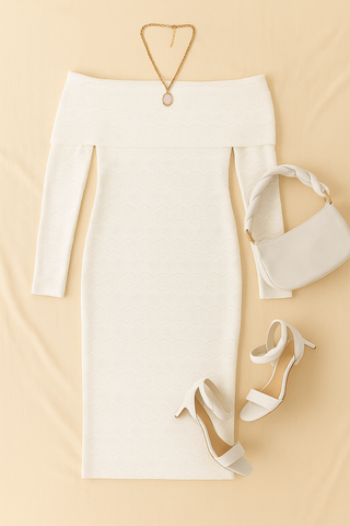 Damen Kleid – Maxi mit Rückenausschnitt, Elegant & Figurbetont