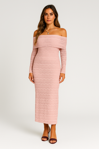 Damen Kleid – Maxi mit Rückenausschnitt, Elegant & Figurbetont