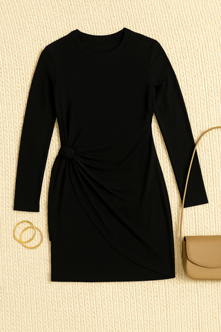 Damen Minikleid – Rundhals, Elegant & Bequem