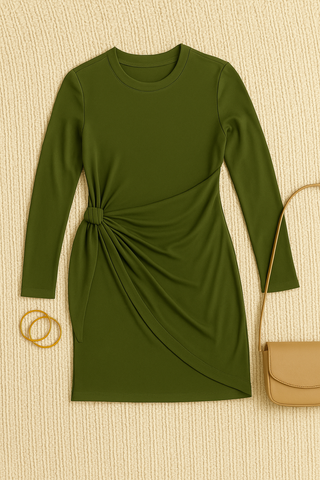 Damen Minikleid – Rundhals, Elegant & Bequem