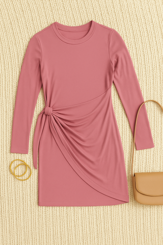 Damen Minikleid – Rundhals, Elegant & Bequem