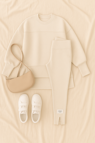 Damen Zweiteiler – Sweatshirt & Hose, Locker & Modisch