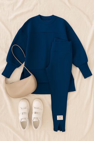 Damen Zweiteiler – Sweatshirt & Hose, Locker & Modisch