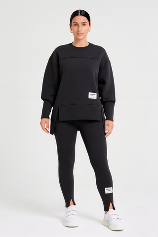 Damen Zweiteiler – Sweatshirt & Hose, Locker & Modisch