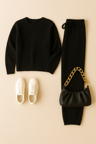 Damen Set – Rundhals mit Langarm, Warm & Bequem