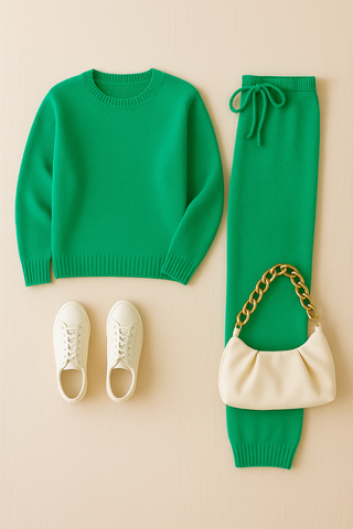 Damen Set – Rundhals mit Langarm, Warm & Bequem