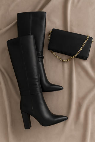 Damen Stiefel – Falten-Optik, Elegant & Vielseitig
