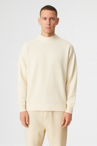 Herren Pullover – Strick mit Stehkragen, Warm & Gemütlich