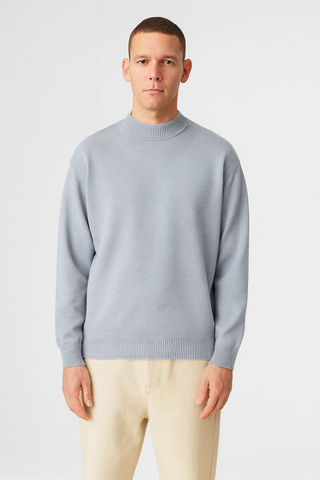 Herren Pullover – Strick mit Stehkragen, Warm & Gemütlich