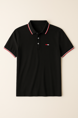Herren Poloshirt – Flaggenprint, Locker & Sommerlich