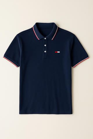 Herren Poloshirt – Flaggenprint, Locker & Sommerlich
