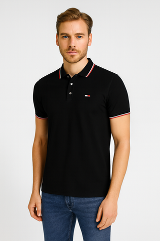 Herren Poloshirt – Flaggenprint, Locker & Sommerlich
