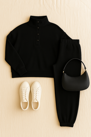 Damen Jogginganzug – Sweatshirt & Hose, Locker & Vielseitig
