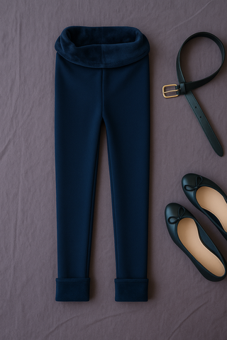 Damen Leggings – Nahtlos mit Samtoptik, Warm & Bequem