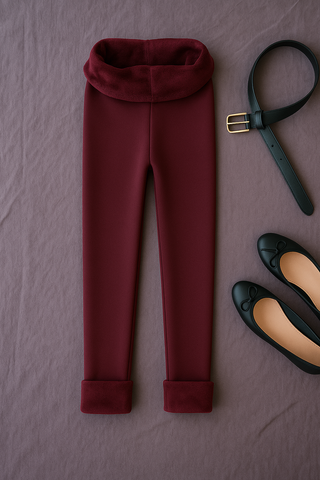 Damen Leggings – Nahtlos mit Samtoptik, Warm & Bequem