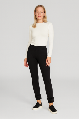 Damen Leggings – Nahtlos mit Samtoptik, Warm & Bequem