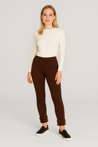 Damen Leggings – Nahtlos mit Samtoptik, Warm & Bequem