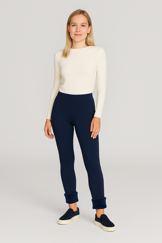 Damen Leggings – Nahtlos mit Samtoptik, Warm & Bequem
