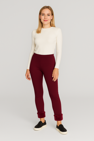 Damen Leggings – Nahtlos mit Samtoptik, Warm & Bequem