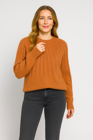 Damen Pullover – Rundhals in Strickoptik, Locker & Stilvoll