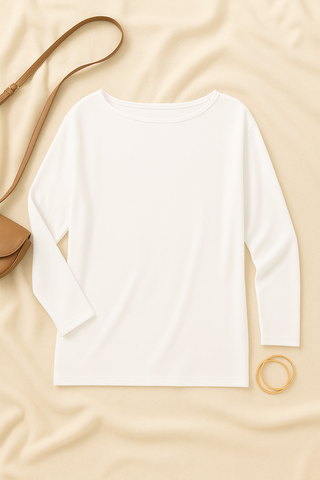 Damen Longsleeve – Patchwork Dolman-Stil, Bequem & Modern