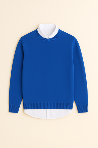 Herren Pullover – Strick-Look mit Rundhals, Locker & Lässig