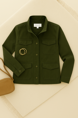 Damen Jacke – Anorak im Military-Stil, Funktional & Modern