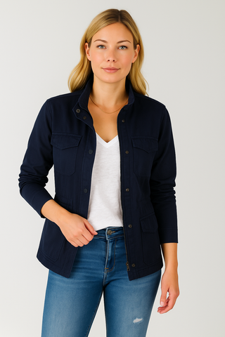 Damen Jacke – Anorak im Military-Stil, Funktional & Modern