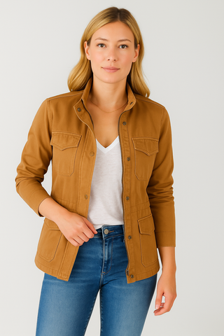 Damen Jacke – Anorak im Military-Stil, Funktional & Modern