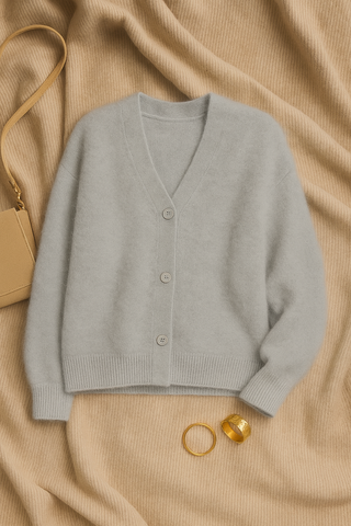 Damen Cardigan – V-Ausschnitt, Lässig & Bequem