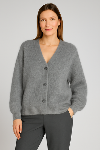 Damen Cardigan – V-Ausschnitt, Lässig & Bequem