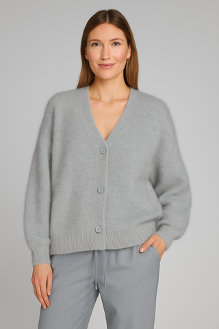 Damen Cardigan – V-Ausschnitt, Lässig & Bequem