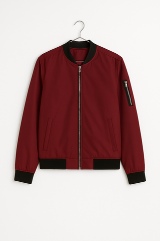 Herren Jacke – Stehkragen, Lässig & Warm