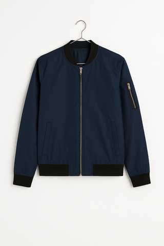 Herren Jacke – Stehkragen, Lässig & Warm