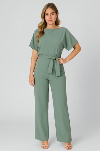 Damen Jumpsuit – Leinenmischung, Elegant & Vielseitig