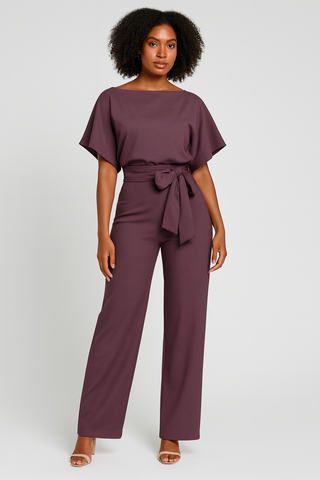 Damen Jumpsuit – Leinenmischung, Elegant & Vielseitig